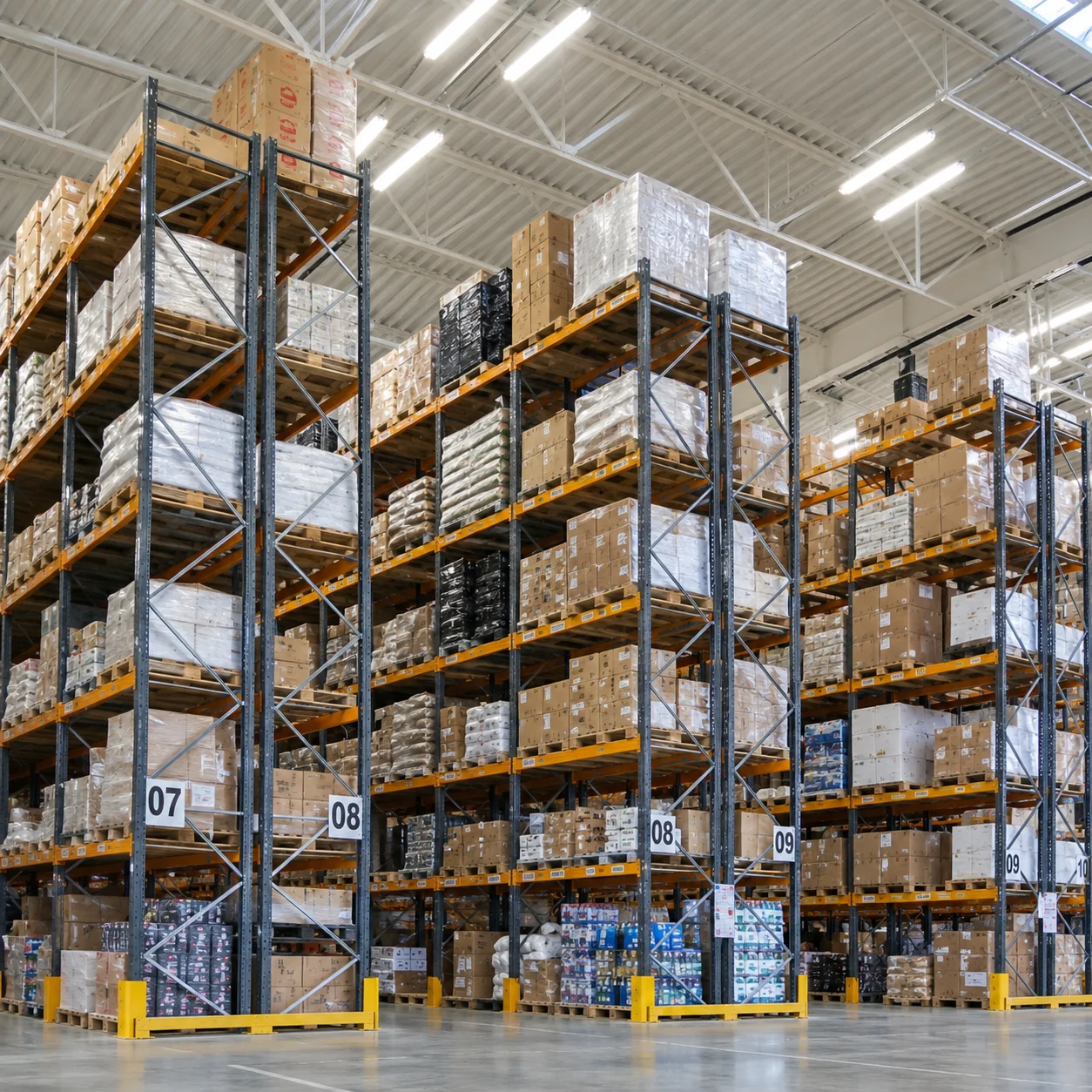Imagen de un almacén de fulfillment con preparación de pedidos